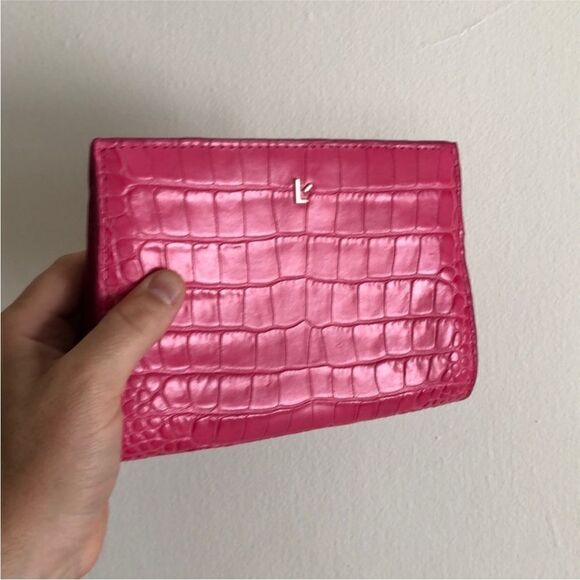 Larroudé Erin Clutch in Pink Stamped Leather (NWOT) - Picture 5 of 9